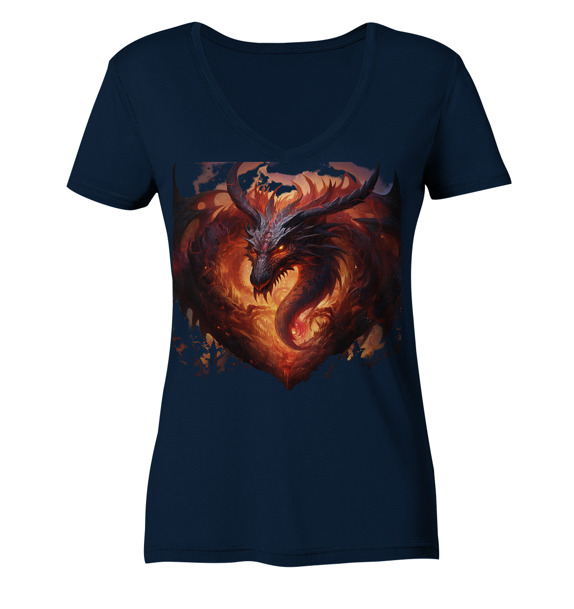 Dragon Heart - Ladies V-Neck Shirt