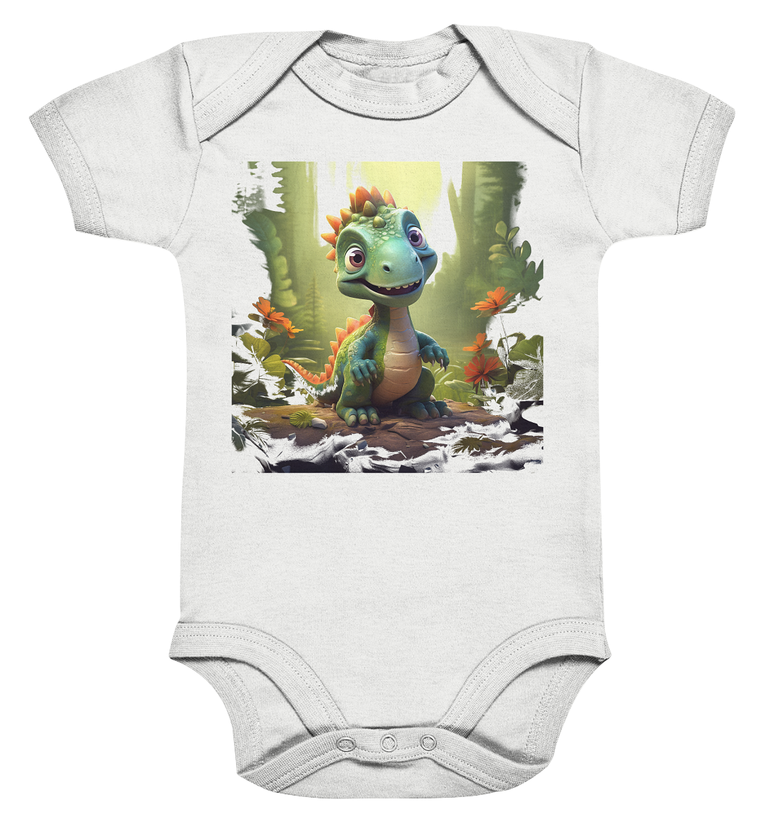 Dino Forest - Organic Baby Bodysuit
