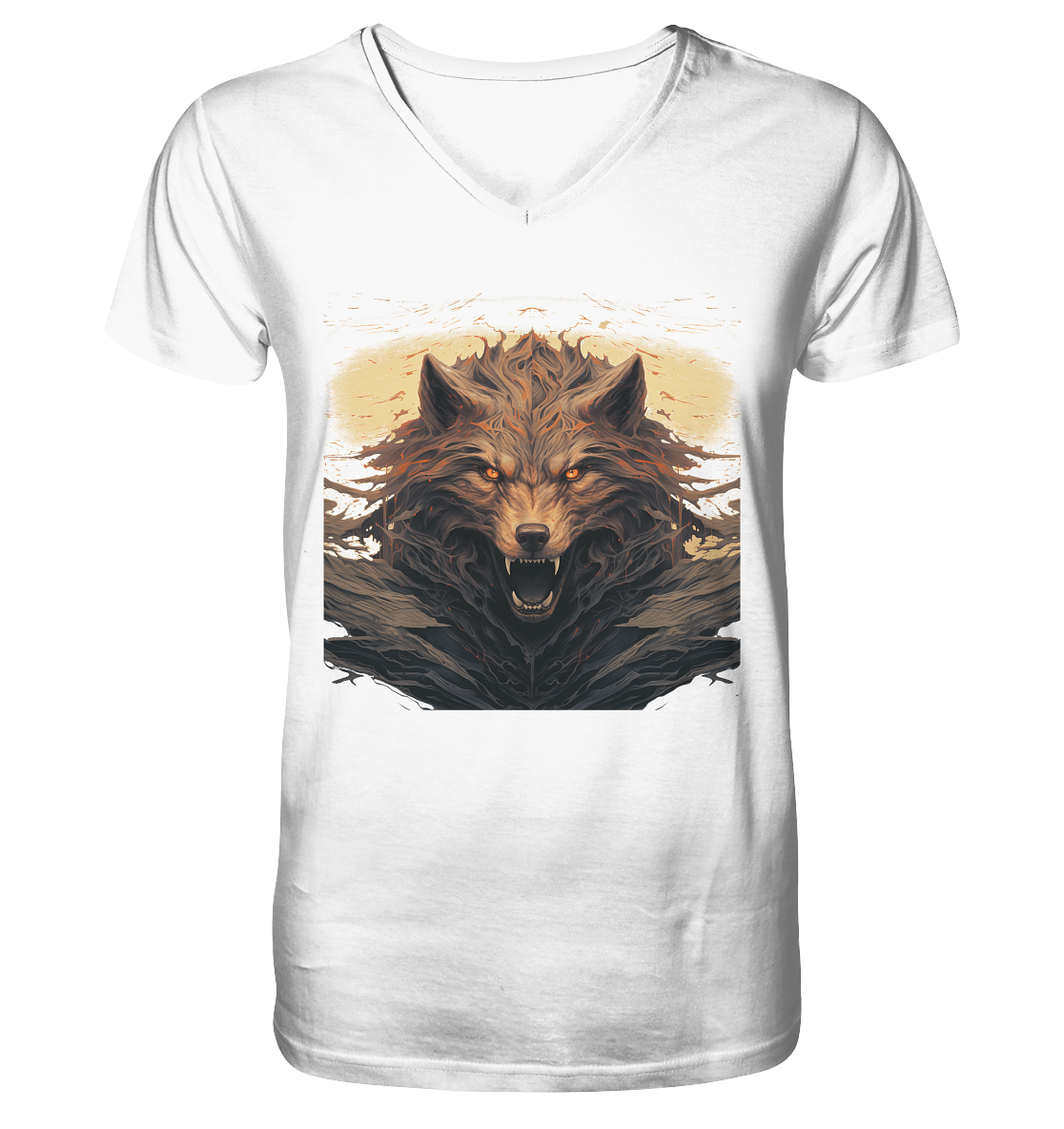 Fenrir Head - V-Neck Shirt